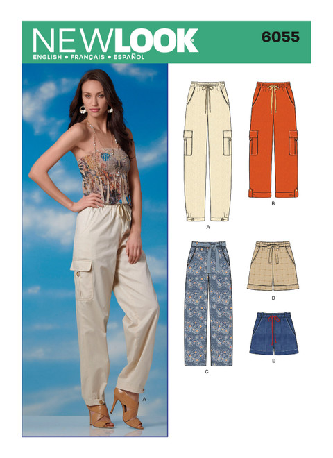 New Look Sewing Pattern Misses' Pants & Shorts - N6055 - Size - 6-16