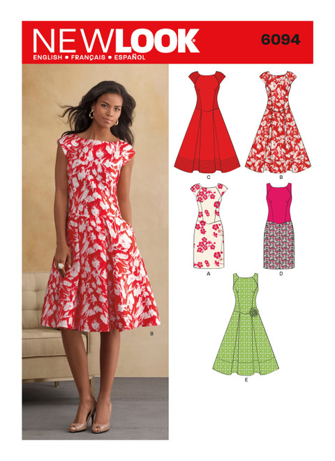 New Look Sewing Pattern Misses' Dresses - N6094 - Size - 8-18
