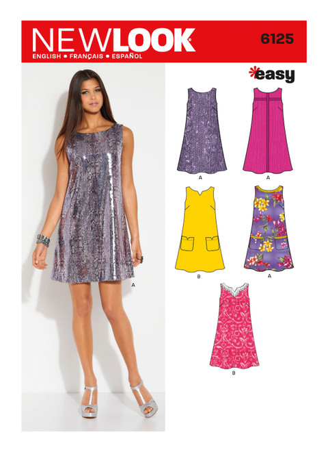 New Look Sewing Pattern Misses' Dress - N6125 - Size - 10-22