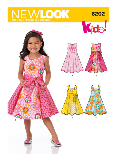 New Look Sewing Pattern Child's Dress and Sash - N6202 - Size - 3-8