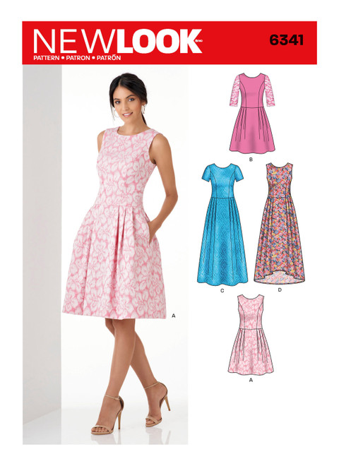 New Look Sewing Pattern Misses' Dress in Three Lengths - N6341 - Size - 6-18