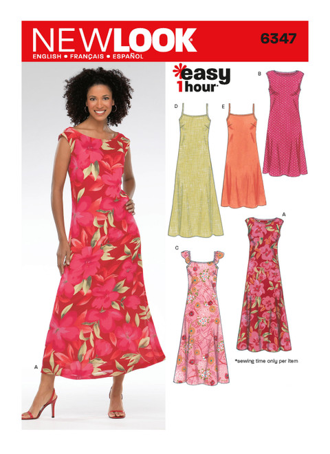 New Look Sewing Pattern Misses' Dresses - N6347 - Size - 10-22