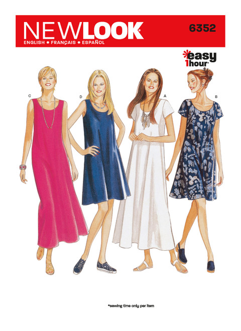 New Look Sewing Pattern Misses' Dresses - N6352 - Size - 8-18
