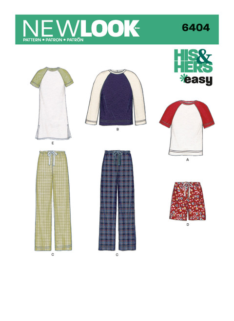 New Look Sewing Pattern Misses' & Men's Separates - N6404 - Size - All sizes in one envelope