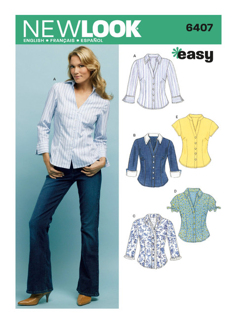 New Look Sewing Pattern Misses' Tops - N6407 - Size - 10-22