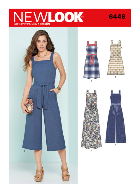 New Look Sewing Pattern Misses' Jumpsuits and Dresses - N6446 - Size - 6-18