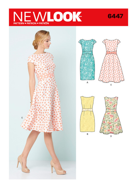 New Look Sewing Pattern Misses' Dresses - N6447 - Size - 8-20