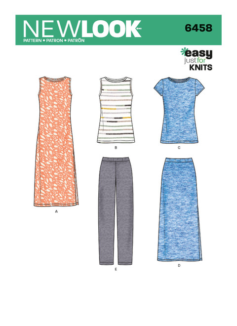 New Look Sewing Pattern Misses' Easy Knit Separates - N6458 - Size - 10-22