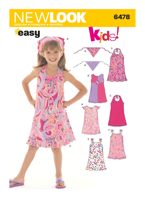 New Look Sewing Pattern Child's Dresses - N6478 - Size - 3-8