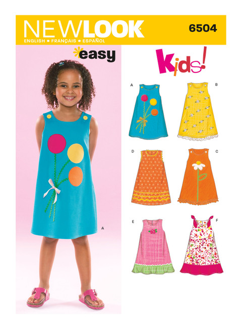 New Look Sewing Pattern Child Dresses - N6504 - Size - 3-8