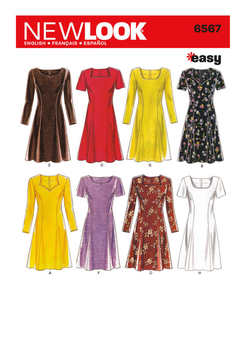 New Look Sewing Pattern Misses' Dresses - N6567 - Size - 6-16