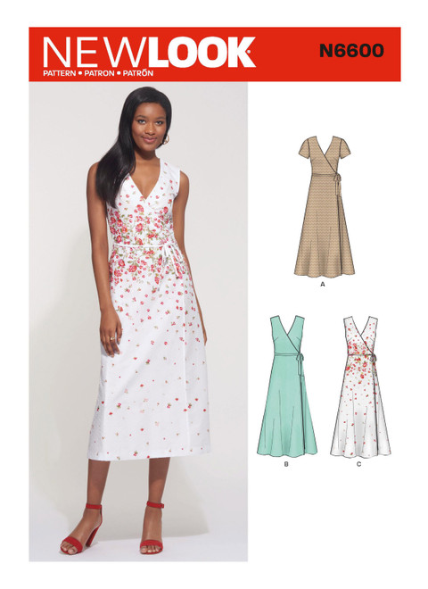 New Look Sewing Pattern Misses' Wrap Dress - N6600 - Size - 10-22
