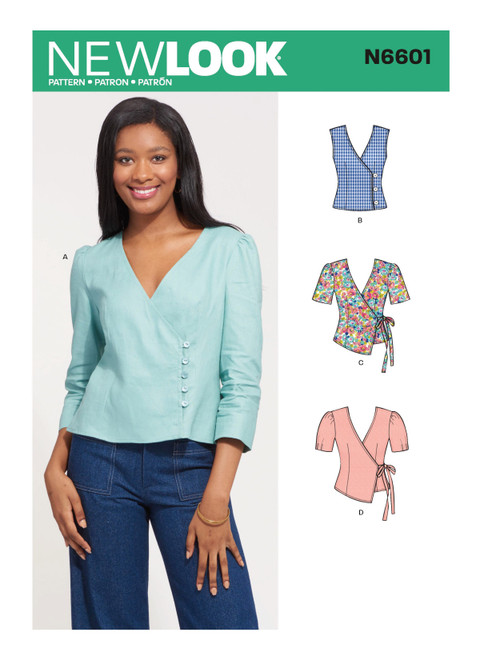 New Look Sewing Pattern Misses' Tops - N6601 - Size - 8-20