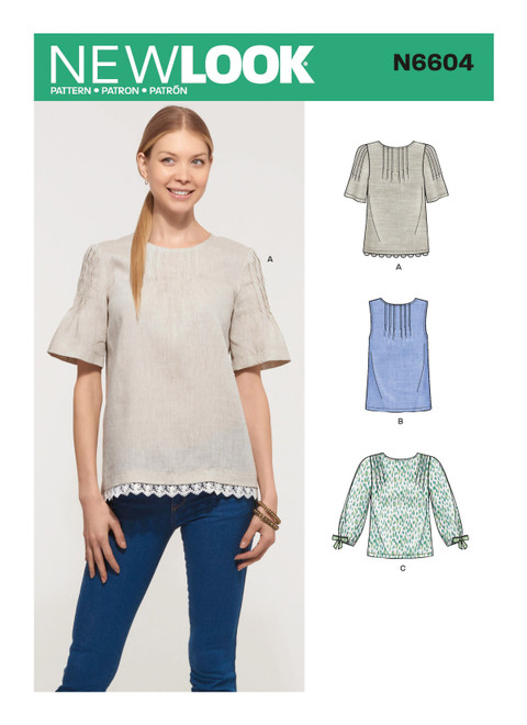 New Look Sewing Pattern Misses' Tops - N6604 - Size - 10-22