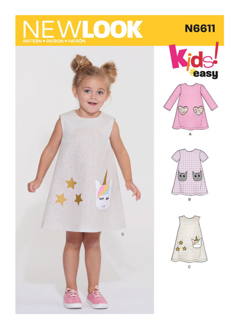 New Look Sewing Pattern Children's Novelty Dress - N6611 - Size - 3-8