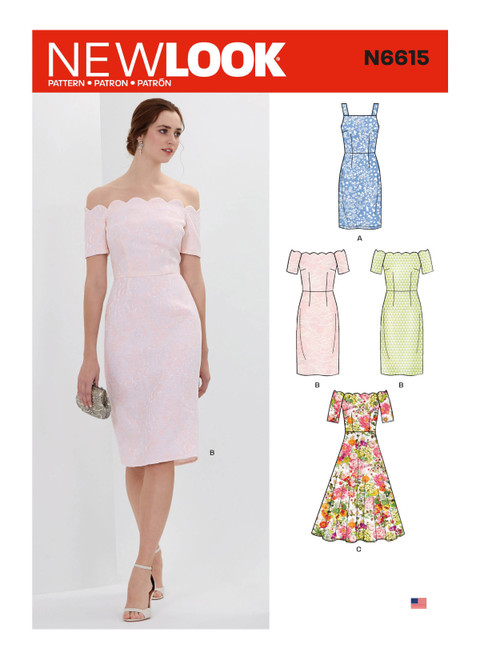 New Look Sewing Pattern Misses' Dresses - N6615 - Size - 10-22