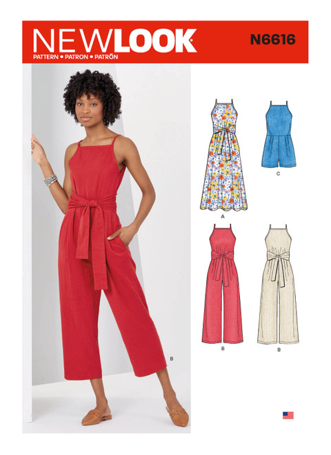 New Look Sewing Pattern Misses' Dress and Jumpsuit - N6616 - Size - 8-20