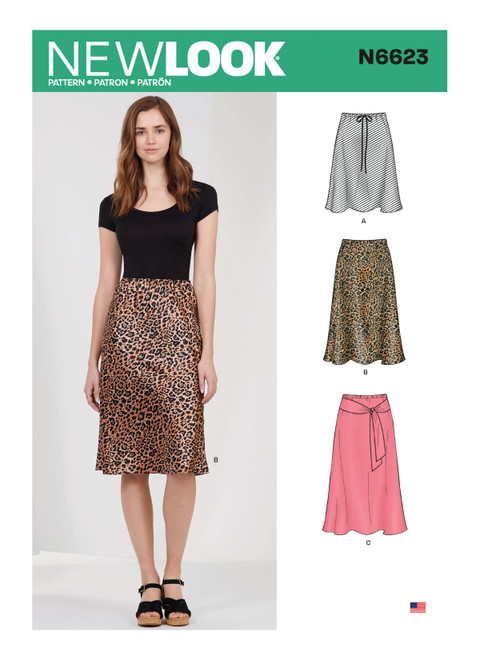 New Look Sewing Pattern Misses' Skirt In Three Lengths - N6623 - Size - 10-22
