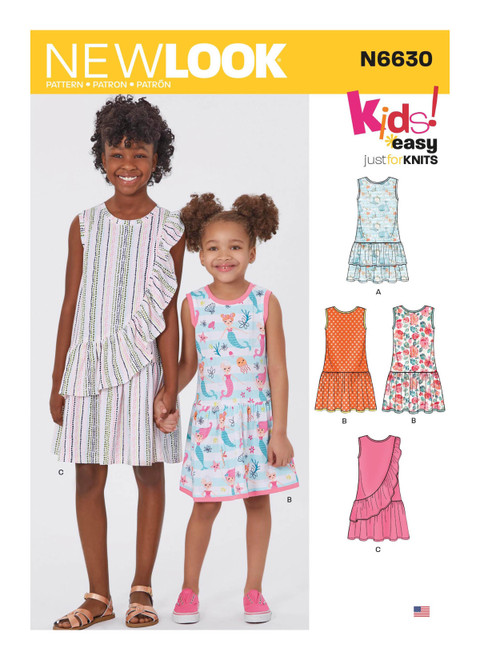 New Look Sewing Pattern Children's & Girls' Dresses - N6630 - Size - 3-14