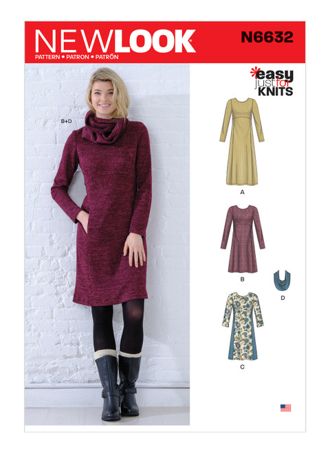 New Look Sewing Pattern Misses' Top with Optional Back Opening & Flared Sleeves - N6632 - Size - 10-22