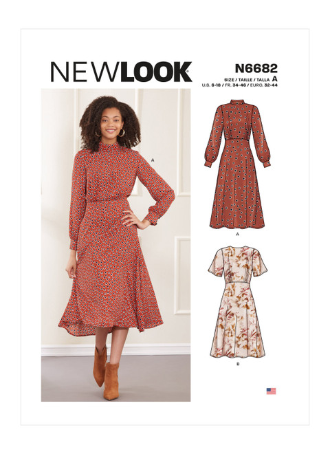 New Look Sewing Pattern Misses' Dresses - N6682 - Size - 6-18