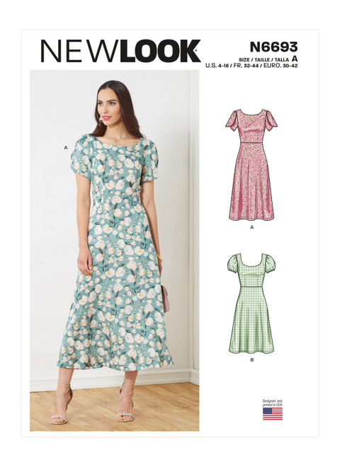 New Look Sewing Pattern Misses' Dresses - N6693 - Size - 4-16