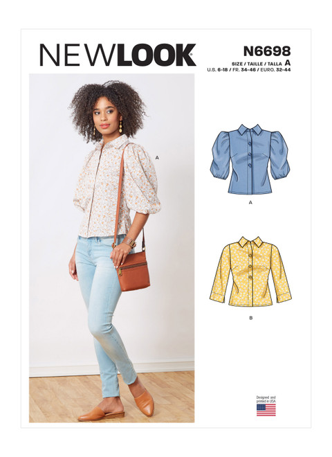New Look Sewing Pattern Misses' Tops - N6698 - Size - 6-18