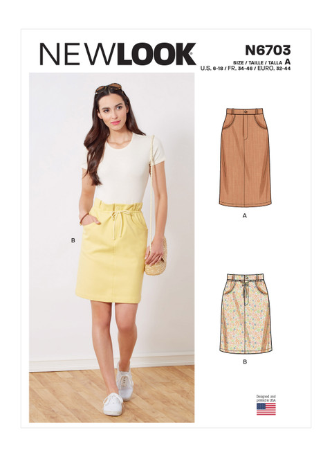 New Look Sewing Pattern Misses' Skirts - N6703 - Size - 6-18