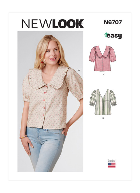 New Look Sewing Pattern Misses' Tops - N6707 - Size - 4-16