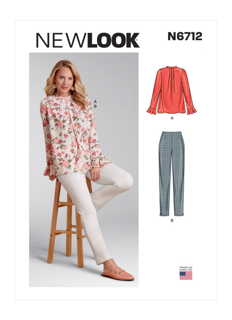 New Look Sewing Pattern Misses' Top and Pants - N6712 - Size - 6-18
