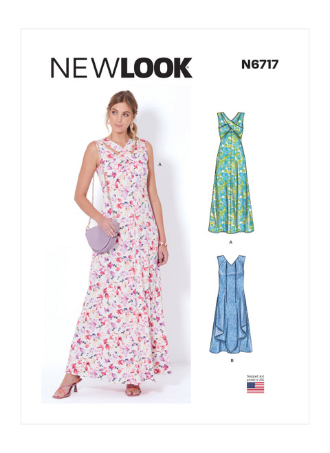 New Look Sewing Pattern Misses' Knit Dresses - N6717 - Size - 8-18