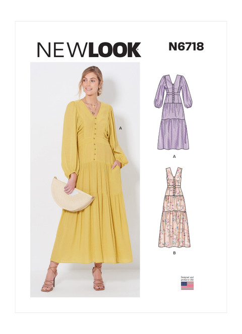 New Look Sewing Pattern Misses' Dress - N6718 - Size - 8-20