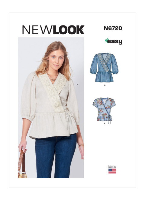 New Look Sewing Pattern Misses' Tops - N6720 - Size - 6-18