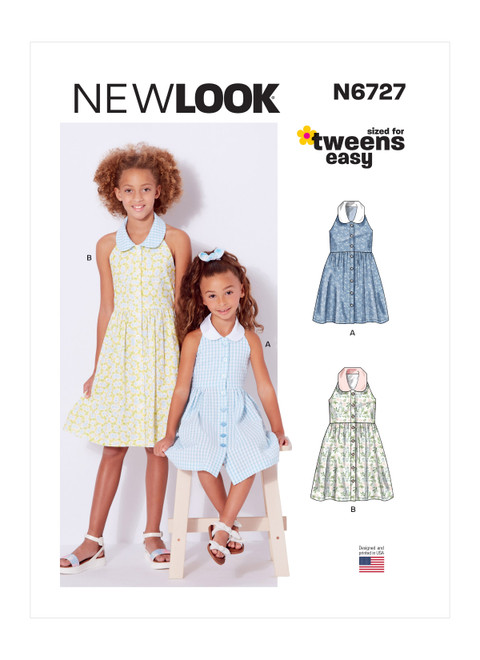 New Look Sewing Pattern Children's and Girls' Dresses - N6727 - Size - 3-14