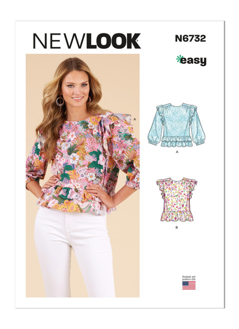 New Look Sewing Pattern Misses' Tops - N6732 - Size - 6-18