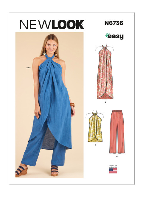 New Look Sewing Pattern Misses' Tops and Pants - N6736 - Size - 6-18