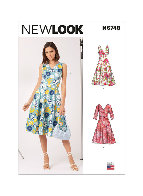 New Look Sewing Pattern Misses' Dress With Sleeve Variations - N6748 - Size - 8-18