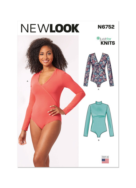 New Look Sewing Pattern Misses' Knit Bodysuits  - N6752 - Size - XS-XL