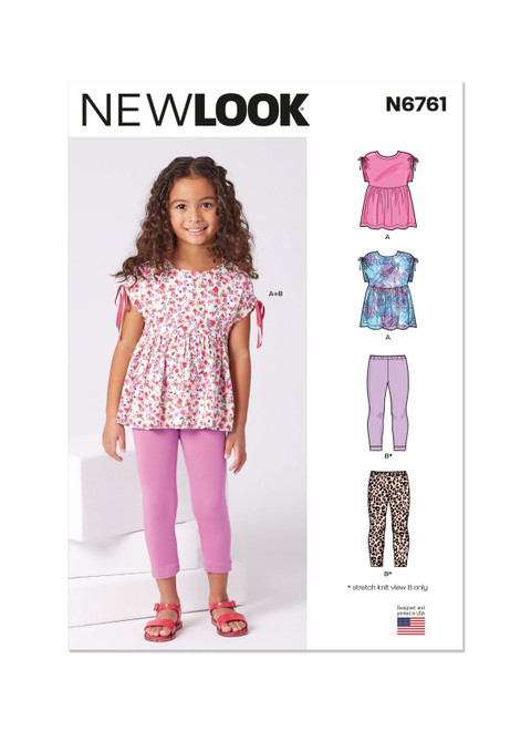 New Look Sewing Pattern Children's Top and Leggings - N6761 - Size - 3-8