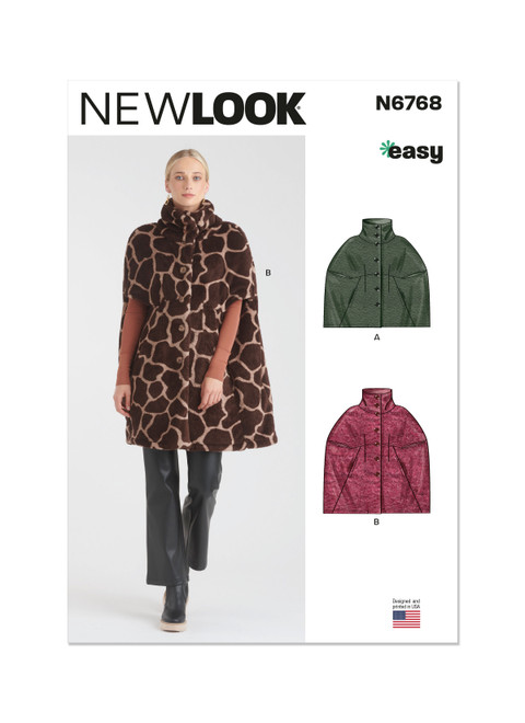 New Look Sewing Pattern Misses' Cape - N6768 - Size - S-XXL