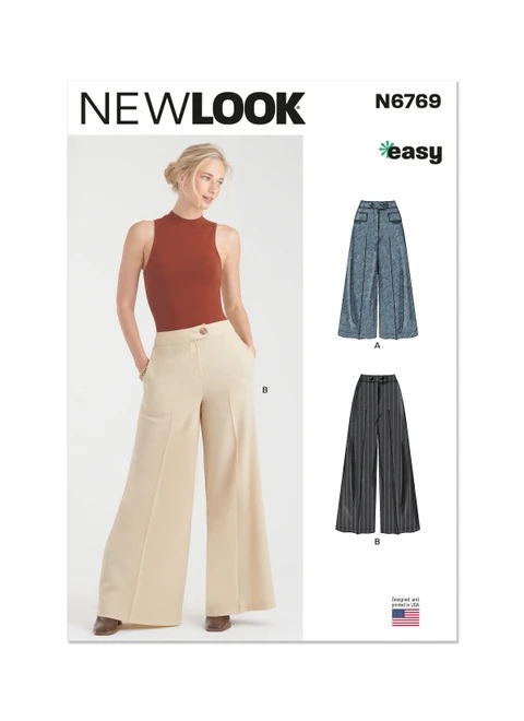 New Look Sewing Pattern Misses' and Misses' Petite Pants - N6769 - Size - 10-22