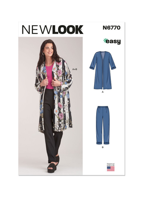 New Look Sewing Pattern Misses' Jacket and Pants - N6770 - Size - 10-22