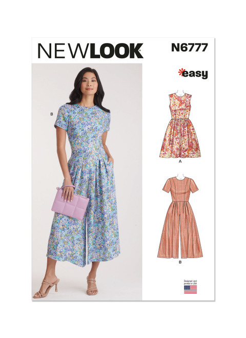 New Look Sewing Pattern Misses' Dress and Jumpsuit - N6777 - Size - 8-20
