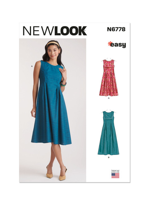 New Look Sewing Pattern Misses' Dress in Two Lengths - N6778 - Size - 10-22