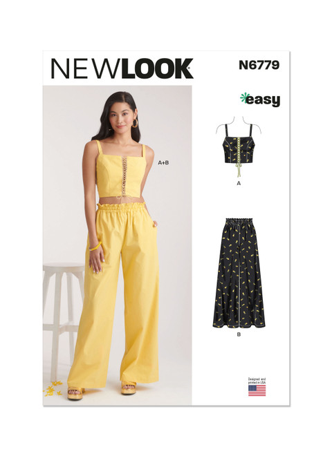 New Look Sewing Pattern Misses' Bra Top and Pants - N6779 - Size - XS-XL