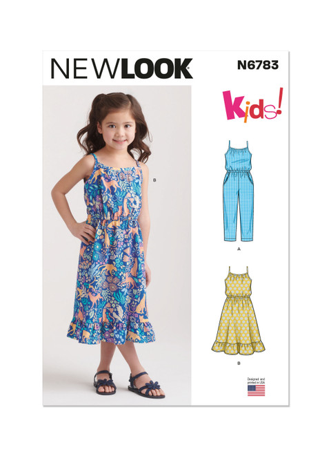 New Look Sewing Pattern Children's Jumpsuit and Sundress - N6783 - Size - 3-8