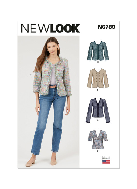 New Look Sewing Pattern Misses' Jackets - N6789 - Size - 8-18