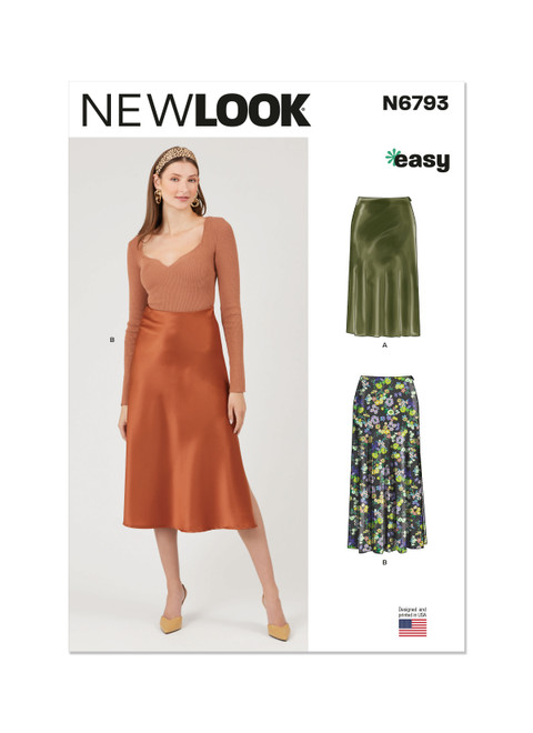 New Look Sewing Pattern Misses' Skirt in Two Lengths - N6793 - Size - 6-18