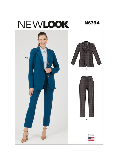 New Look Sewing Pattern Misses' Jacket and Pants - N6794 - Size - 8-20