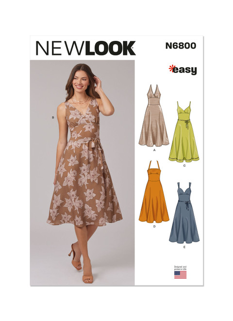 New Look Sewing Pattern Misses' Dresses - N6800 - Size - 8-18